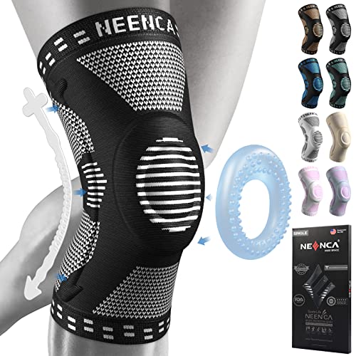 NEENCA Professional Knee Brace for Pain Relief, Medical Knee Support with Patella Pad & Side Stabilizers, Compression Knee Sleeve for Meniscus Tear, ACL, Joint Pain, Runner, Workout - FSA/HSA Eligible