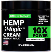 Super Natural Goods Hemp Cream Maximum Strength (8oz) Hemp Oil & Arnica, Soothes Discomfort on Joint Muscle Shoulder Hip Neck Knee & Back Support. All Soothing Cream. Instant Menthol Rub