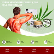 ZEN Hemp Balm for Relief, Hemp Oil Extract for Joints, Back, Neck and Elbows, Hemp Infused Topical Cream - 0.7 oz (Pack of 1)