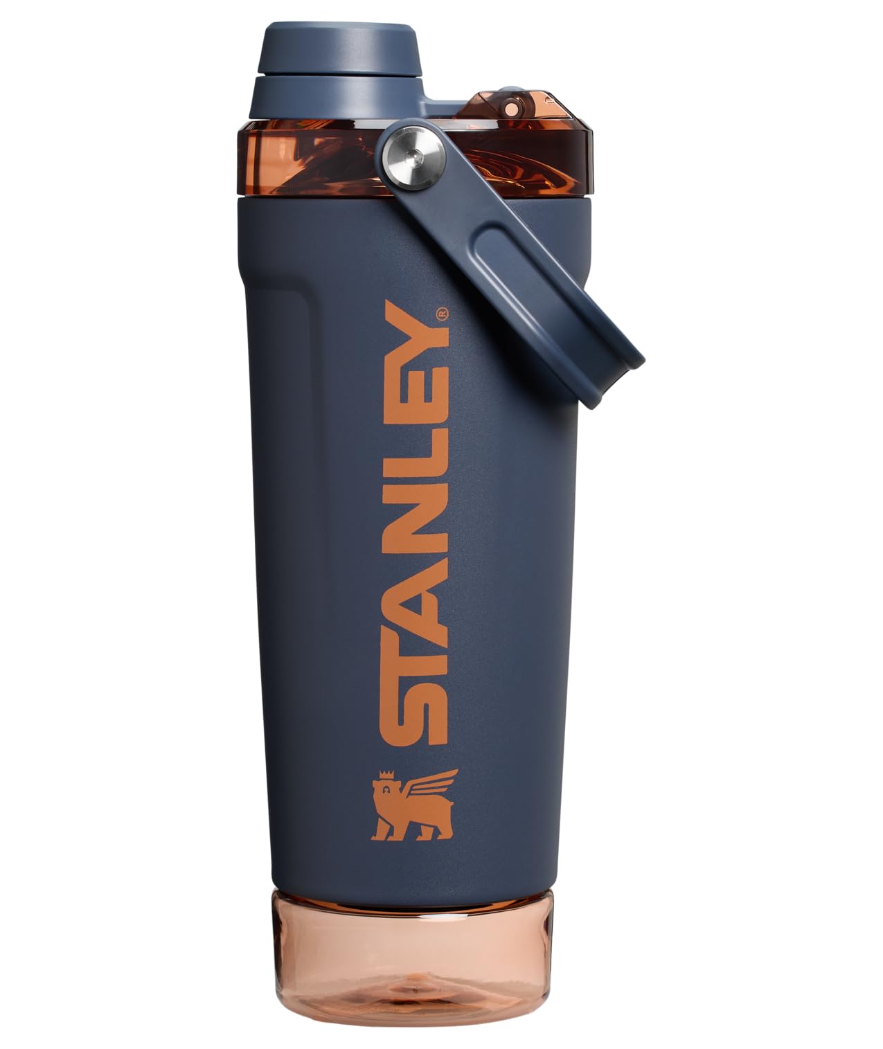 Stanley Activate Shaker Bottle 20 oz | Leakproof Insulated Stainless Steel Shaker Cup | Base Storage and Twist On Fast Flow Lid | Protein Shakes and Pre Workout Powder | BPA-Free | Toast