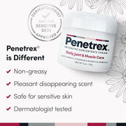 Penetrex Joint & Muscle Therapy - Soothing Muscle Rub for Back, Neck, Hands, Feet - Premium Whole Body Rub with Arnica, Vitamin B6 MSM & Boswellia - Non-Greasy 2oz Cream