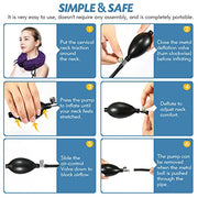 Neck Stretcher, Cervical Traction Device, Neck Traction Device, Neck Pain Relief, Adjustable Inflatable Neck Brace & Neck Stretcher Cervical Traction, Neck Decompression Home Use (Purple)