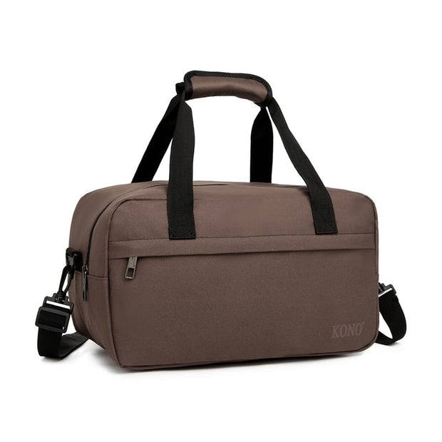 Kono Travel Duffel 13.78"x7.87"x7.87" Under Seat Carry-On 14L Sports Tote Gym Weekender Overnight Bag Extra Small, Black