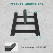 Moricher Weight Sled with Harness, Heavy Duty Fitness Strength Training Sled Workout Sled for Athletic Exercise and Speed, Suitable for 1" and 2" Weight Plates