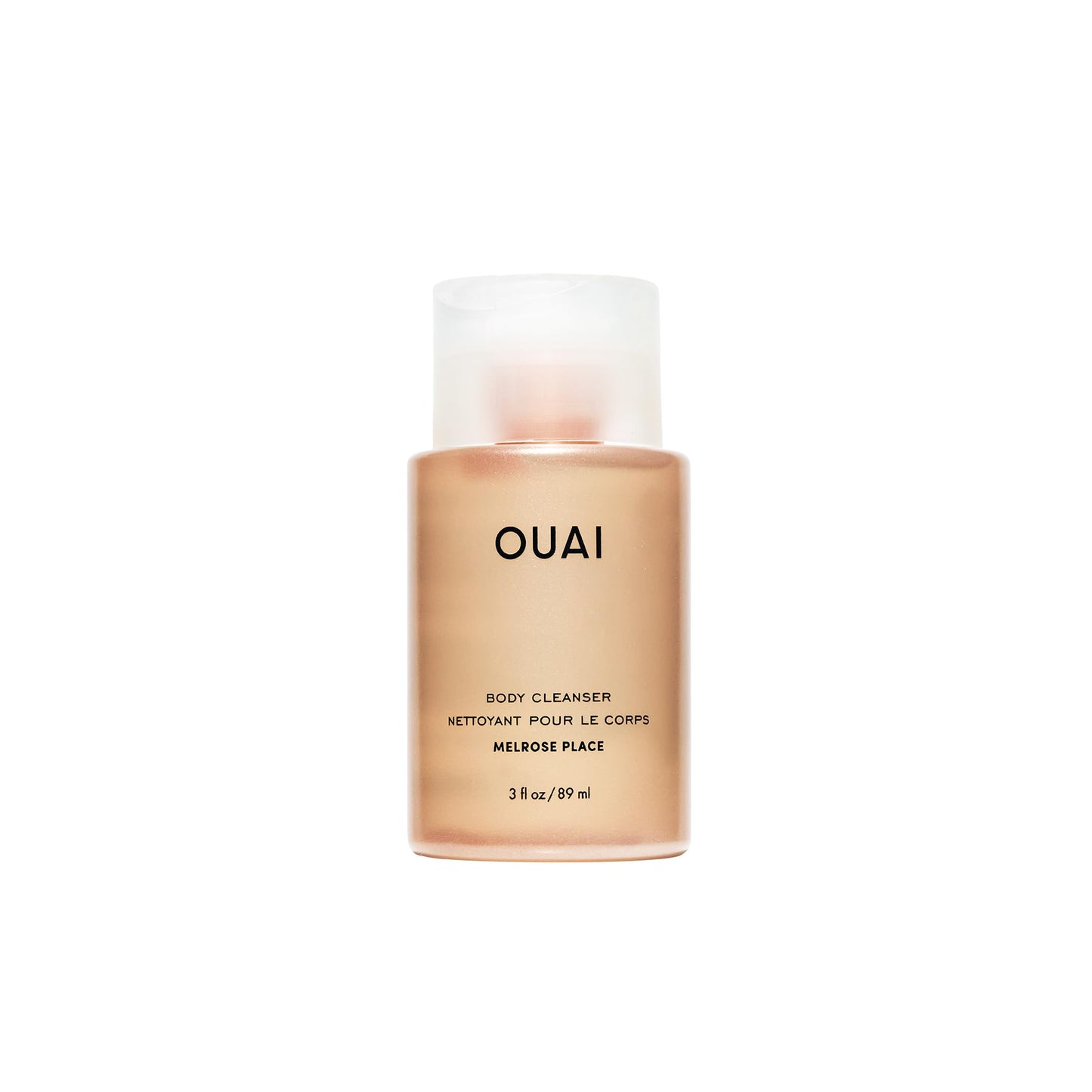 OUAI Body Cleanser, St. Barts Travel Size - Foaming Body Wash with Jojoba Oil & Rosehip Oil to Hydrate, Balance & Soften Skin - Paraben, Phthalate & Sulfate Free Skin Care Products (3 fl oz)