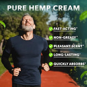 Natural Hemp Cream with Turmeric, Msm, Arnica - Hemp Cream Maximum Strength for Discomfort in Back, HIPS, Joints, Knees, Elbows - Maximum Joint Support with Hemp Oil Extract Gel - 4 oz