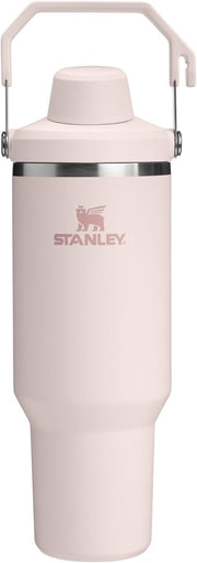 Stanley IceFlow 2.0 Fast Flow Tumbler with Handle 40 oz | Twist On Angled Spout Lid | Leakproof Water Bottle | Insulated Stainless Steel | BPA-Free | Rose Quartz