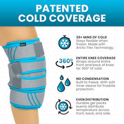 Vive Knee Ice Pack Wrap - Cold/Hot Gel Compression Brace - Heat Support Strap for Arthritis Pain, Tendonitis, ACL, Athletic Injury, Osteoarthritis, Women, Men, Running, Meniscus and Patella Surgery
