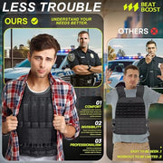 Weighted Vest Men 20lb/30lb/40lb/50lb/60lb Adjustable Weight Vest with Steel Plates Weights for Walking Strength Training Running Workout