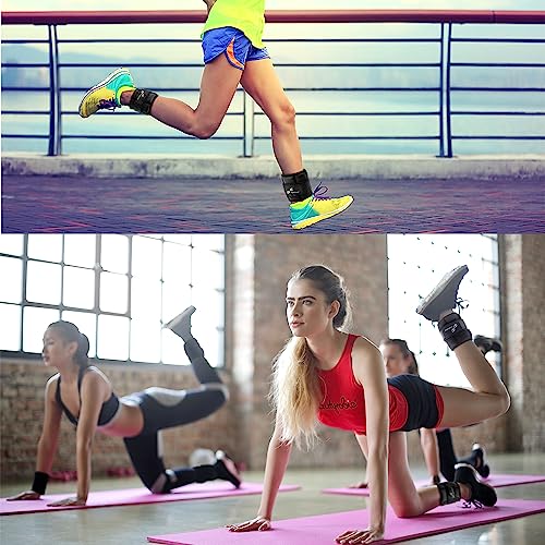Sportneer Adjustable Ankle Weights 1 Pair 2 4 6 8 10 Lbs Leg Weight Straps for Women Men, Weighted Ankle Weights Set for Gym,Fitness, Workout,Walking, Jogging,1-5 lbs Each Ankle, 1 Pair 2-10 lbs