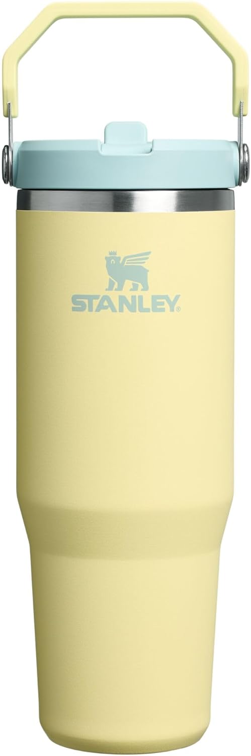 Stanley IceFlow 2.0 Flip Straw Tumbler with Handle 30 oz | Twist On Lid and Flip Up Straw | Leak Resistant Water Bottle | Insulated Stainless Steel | BPA-Free | Pomelo