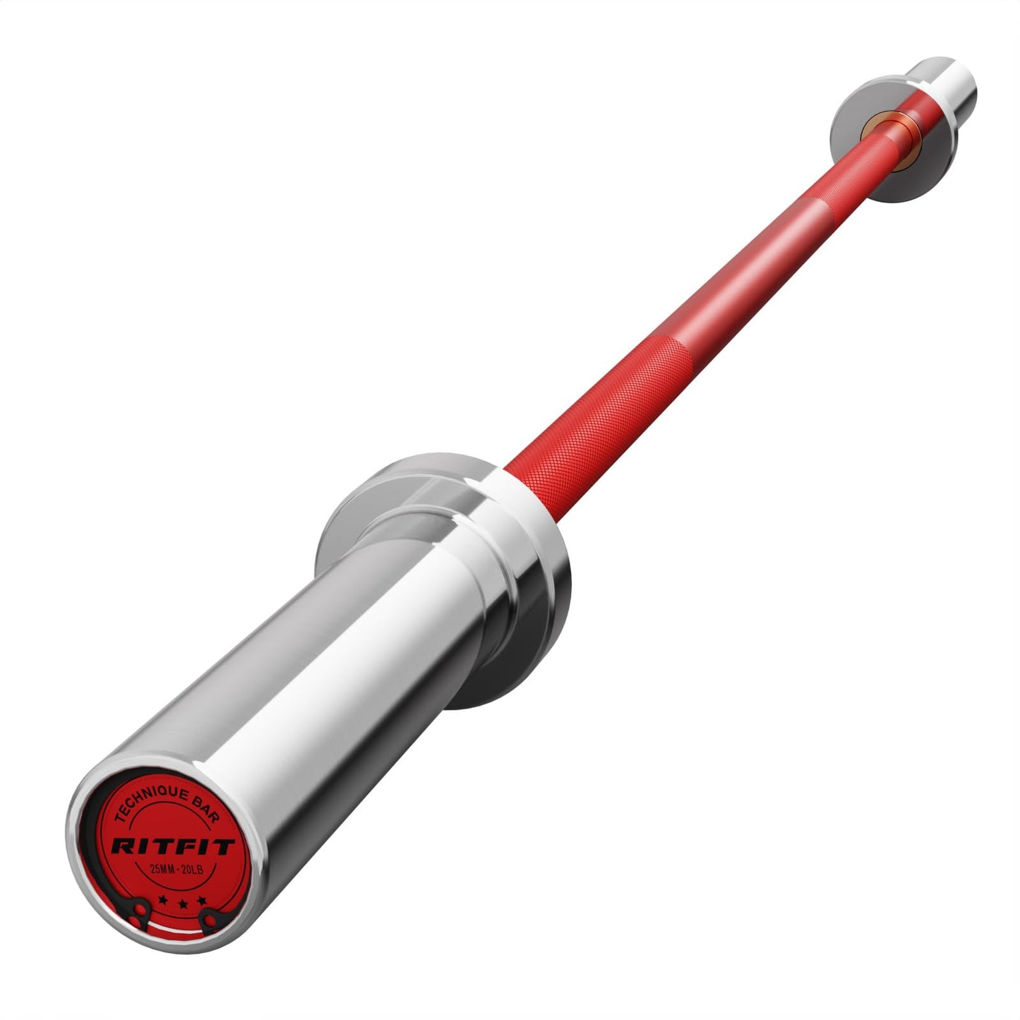 RITFIT Olympic Barbell 4ft/4.8ft/6ft - 2 Inch Weight Bar for Strength Training, Weightlifting, Squat, Deadlift, Bench Press, Curl, Overhead Press - 350lbs/500lbs Capacity
