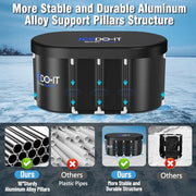 Upgrade 129 Gal XL Large Oval Ice Bath Tub for Athletes, Collapsible Cold Plunge Tub-Multiple Layered for Post-Exercise Recovery, Portable Bathtub for Home, Gyms, Indoor, Outdoor use