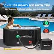 XXL Ice Bath Tub for Cold Plunge, 216 Gal Cold Plunge Tub with Insulated Lid, Inflatable PVC Ice Pod Plunge Barrel, Easy Chiller Connection, Cold Therapy Recovery, Indoor Outdoor Use