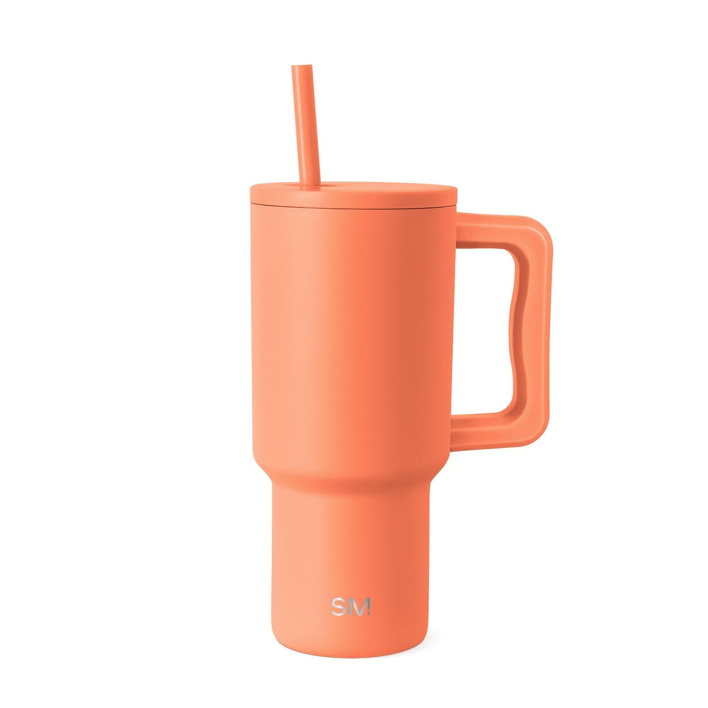 Simple Modern 40 oz Trek Tumbler with Handle and Straw Lid | Cup Holder Friendly Insulated Stainless Steel Travel Mug | Blue Dune