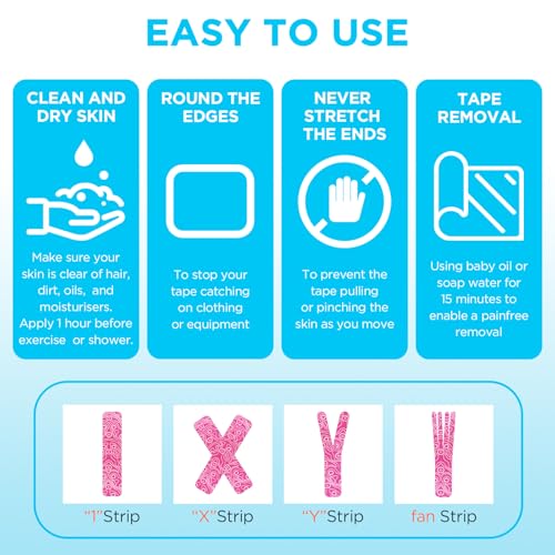 OK TAPE PRO Kinesiology Tape, 2inch x Long Roll 16ft Free Cut Tape, Elastic Athletic Tape Therapeutic Latex Free, Black+Black