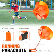 Soccer Training Equipment, Speed Agility Training Equipment for Kids Youth Adults, 20ft Agility Ladder, 4 Hurdles, Jump Rope, 12 Soccer Cones, Running Parachute, Football Training Equipment
