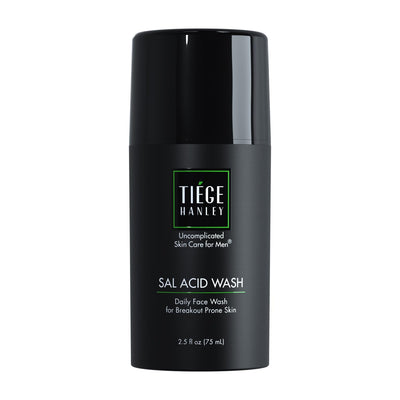 Tiege Hanley Salicylic Acid Cleanser for Men - Gentle & Deep Cleansing Face Wash for Clear Skin - Prevent Breakouts & Helps Control Oil Production, Minimizing Blackheads & Reduce Pore Size