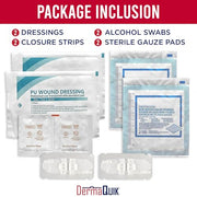 Laceration Kit - 2 Patented Laceration Closure Strips, Upgrade from Small Butterfly Bandages Wound Closure Strips, Breathable, Zip Stitchless Kit for Kids to Elderly - Home & Field Use