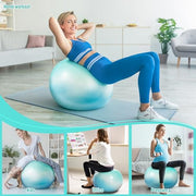 Sportneer Extra Thick Exercise Ball - 25.6''Yoga Ball with Quick Pump - Anti-Burst and Slip Resistant Fitness Ball Chair for Pregnancy and Physical Therapy