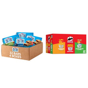 Nutri-Grain Soft Baked Breakfast Bars, Made with Whole Grains, Kids Snacks, Variety Pack (4 Boxes, 32 Bars) + Pringles Potato Crisps Chips, Lunch Snacks, Variety Pack, 19.3oz Box (27 Cups)