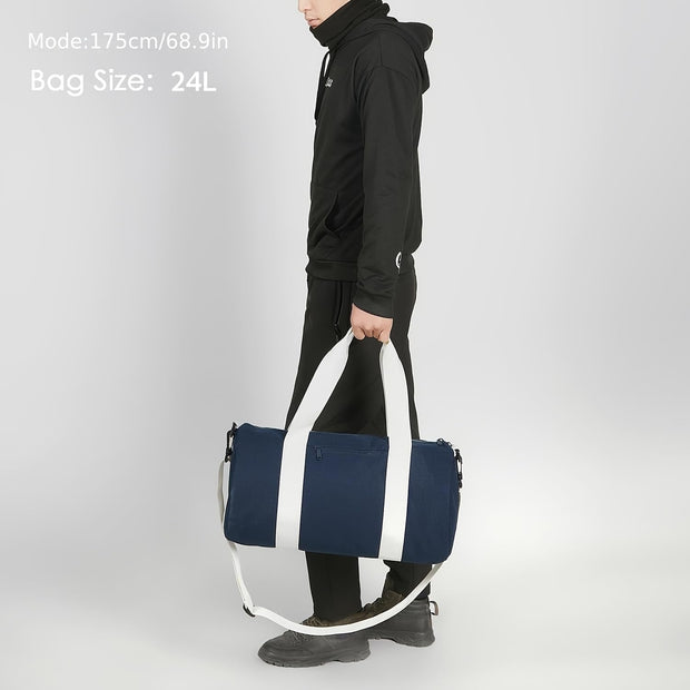 Small Gym Bag Duffel Bag for Women Men Fitness Sports Bag Workout Adjustable Detachable Shoulder Strap Lightweight Carry on Travel Duffle Bag (Black, 15" / Mini / 12L)