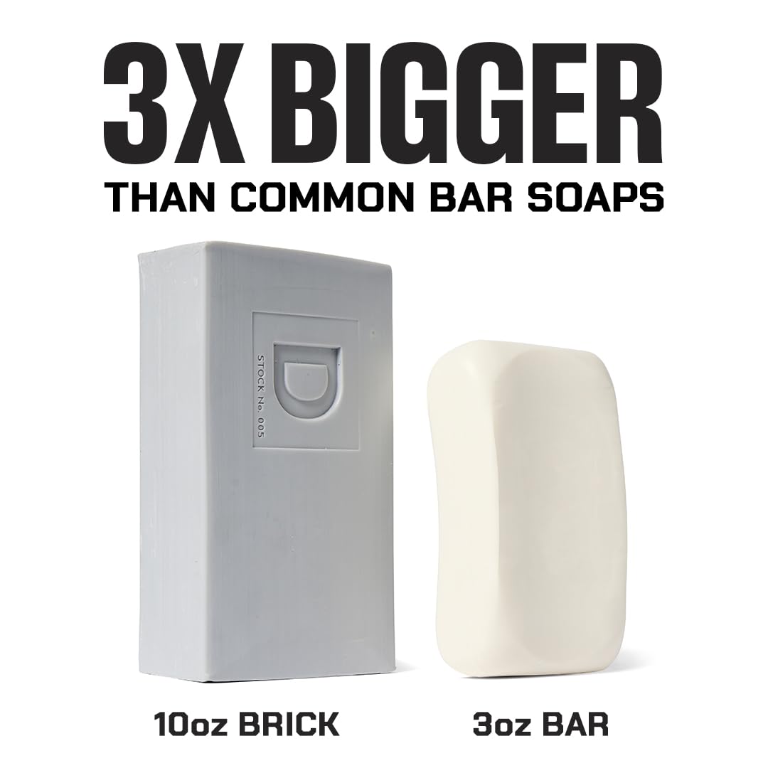 Duke Cannon Supply Co. Extra Large Bar Soap - Men's Natural Bar Soap with a Masculine Scent - USA-Made Soap for Men - All Skin Types - Big Brick of Soap - Gun Smoke (10 oz)