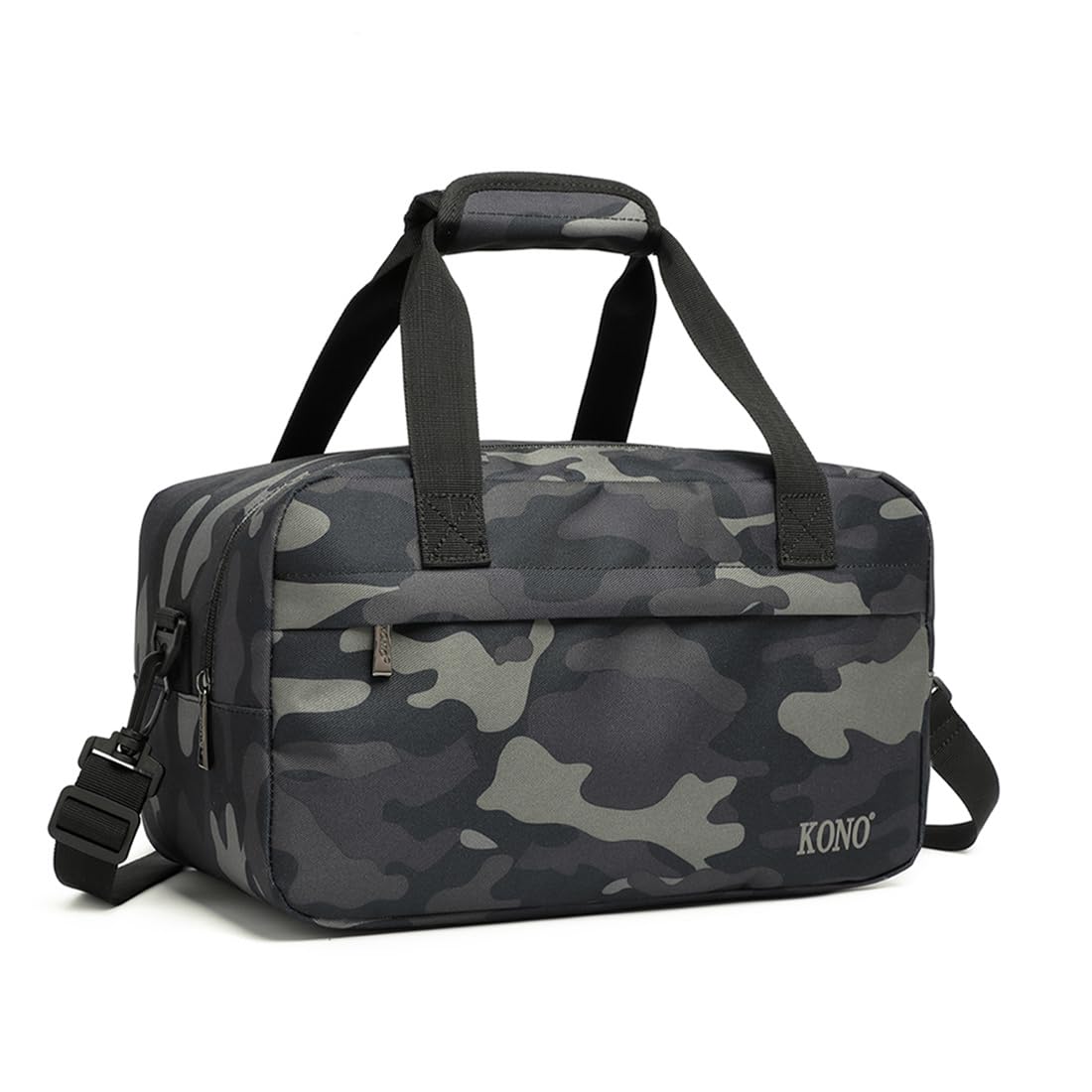 Kono Travel Duffel 13.78"x7.87"x7.87" Under Seat Carry-On 14L Sports Tote Gym Weekender Overnight Bag Extra Small, Black