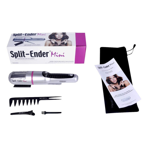 Split Ender Mini – Original Cordless Split End Hair Trimmer for Dry, Damaged, Brittle, Broken, Curly, Frizzy, or Straight Hair – Battery Operated (3 AAA) – at Home Hair Care & Styling Tool – Pink