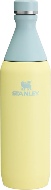 Stanley All Day Slim Bottle 20 oz | Leakproof Twist on Lid | Slim Design for Travel and Gym | Insulated Stainless Steel Water Bottle | BPA-Free | Pomelo
