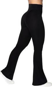 Sunzel Flare Leggings, Crossover Yoga Pants with Tummy Control, High-Waisted and Wide Leg