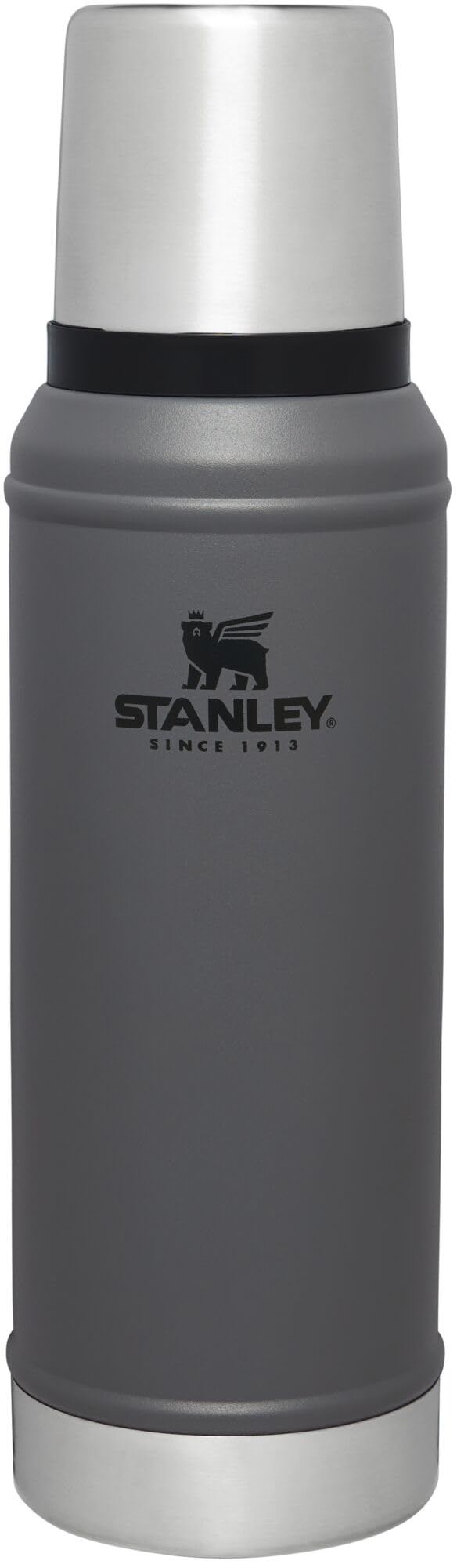 Stanley Classic Legendary Vacuum Bottle 2.0 qt | Wide Mouth with Leakproof Cup Lid | Keep Drinks Hot or Cold | Packable for Travel | Insulated Stainless Steel Thermos | BPA-Free | Hammertone Green