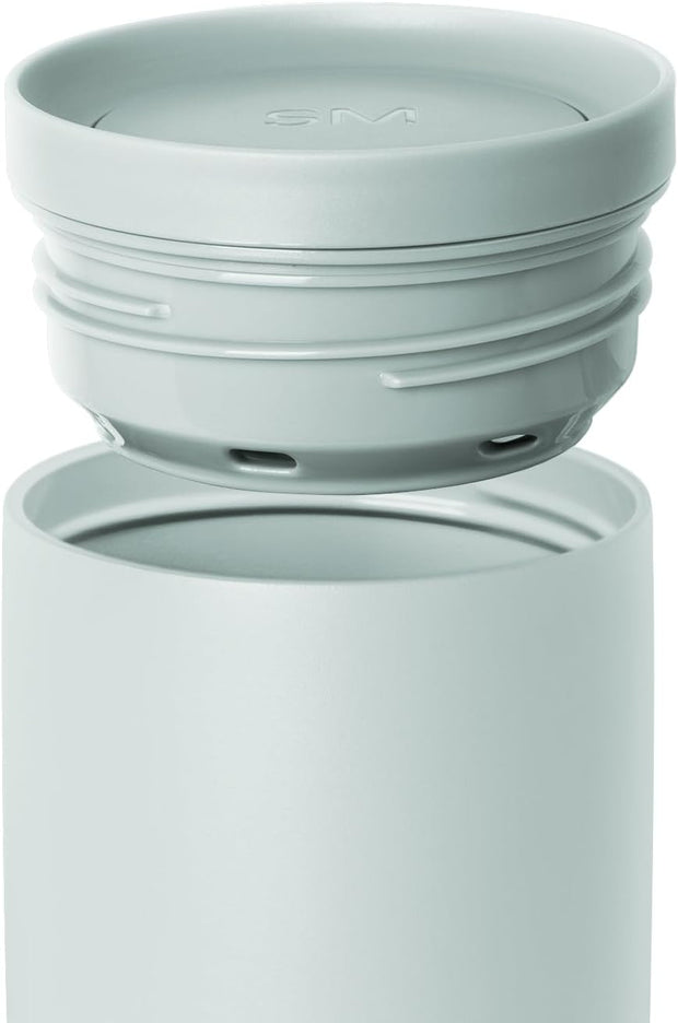 Simple Modern Travel Coffee Mug Tumbler with 360° Lid | Ceramic-Lined Insulated Stainless Steel Cold Brew Iced Coffee Cup | Gifts for Women Men Her Him | Voyager Signature | 16oz | Sea Glass Sage