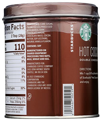Starbucks Hot Cocoa, Double Chocolate, 7 Ounce