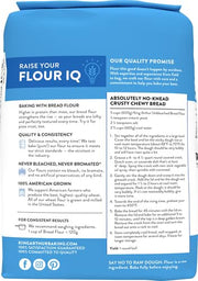 King Arthur Unbleached Bread Flour: Premium High-Protein 12.7% for Perfect Breads, Rolls & Pizza Dough - Non-GMO, Kosher Certified, No Preservatives - Ideal for Bread Machines & Artisan Baking - 5 lbs