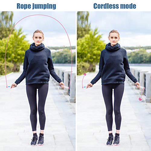 Jump Rope, Digital Weighted Handle Workout Jumping Rope with Calorie Counter for Training Fitness, Adjustable Exercise Speed Skipping Rope for Men, Women, Kids, Girls
