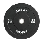 SAKAE Olympic Rubber Bumper Plates, 2-Inch Weight Plate Set with Steel Hub, Ideal for Weightlifting, CrossFit, Strength Training & Home Gym Workout, Available in Single, Pair & Sets, Multiple Sizes