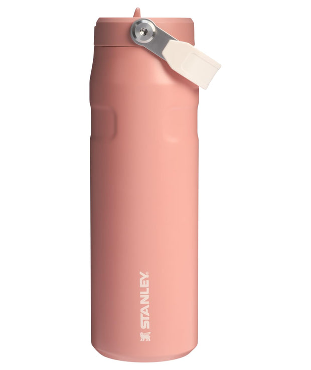 Stanley IceFlow Flip Straw 2.0 Water Bottle 24 oz | Built-In Straw for Travel and Sports | Lightweight and Leak Resistant | Insulated Stainless Steel | BPA-Free | Pink Mesa