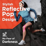 OK TAPE Synthetic Kinesiology Tape Precut Strips, Waterproof Kinesiology Athletic Tape for Joint & Muscle Support, Reflective and Durable Tape, 2in×16.4ft Roll 20PCS | Beige