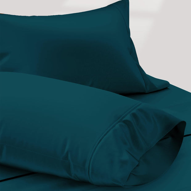 TEXAS LINEN CO. 100% Egyptian Cotton Sheets King Size Set - 1200 Thread Count Egyptian Cotton Luxury Sheets King Size, 17" Deep Pocket, Soft, Cooling Sateen Weave Hotel Quality Bedding Set - White