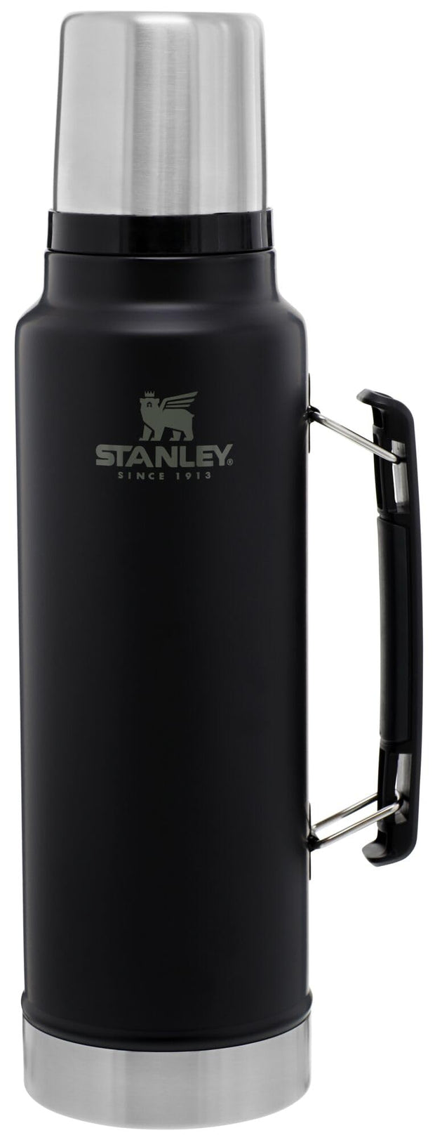 Stanley Classic Legendary Vacuum Bottle 2.0 qt | Wide Mouth with Leakproof Cup Lid | Keep Drinks Hot or Cold | Packable for Travel | Insulated Stainless Steel Thermos | BPA-Free | Hammertone Green