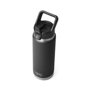 YETI Rambler 26 oz Bottle, Vacuum Insulated, Stainless Steel with Straw Cap, Wetlands Brown