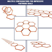 Yes4All Hex Agility Rings/Speed Rings with Carrying Bag – Hexagon Rings, Agility Hurdles for Agility Footwork Training