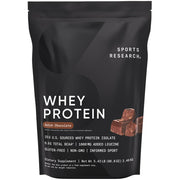 Sports Research Whey Protein Isolate - Sports Nutrition Protein Powder 25g per Scoop - 2lb Bag Whey Protein - Dutch Chocolate Bulk Protein Powder, 25 Servings