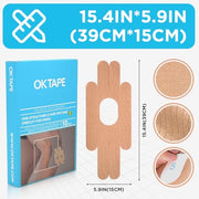 OK TAPE One-Structure K-Tape Patches | Precut for Knee Kinesiology Tape | Pain Relief and Accessories | 10 Pcs and Beige
