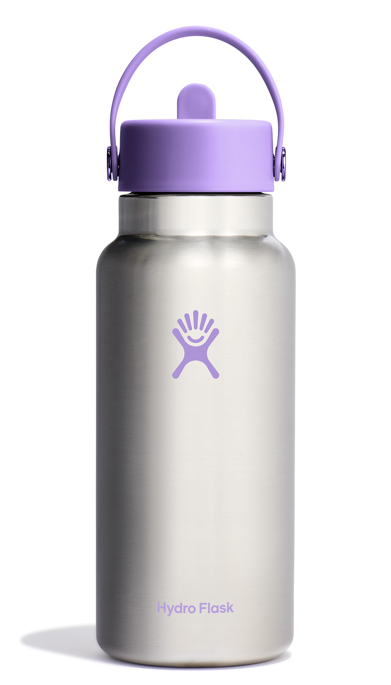 Hydro Flask 32 Oz Wide Flex Straw Cap Bottle - Insulated Stainless Steel - Wide Straw Lid, Non Spill, Leakproof in Jelly Pink