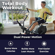 Teeter FreeStep Recumbent Cross Trainer Stepper, Zero-Impact Exercise Bike Alternative w/Patented Physical Therapy Stride, Up to 350lb, Free App w/Trainer Workouts