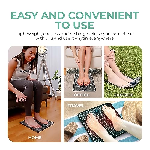 nooro Portable Foot Massager - Soothing Comfort & Revitalization for Tired Feet, 15 Minute Massage with 6 Settings, Pulse Sensation with Deep Tissue Results