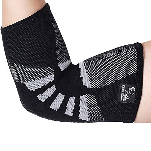 Nordic Lifting Elbow Compression Sleeves (1 Pair) – Support for Pain Relief, Tendonitis, Golfer’s & Tennis Elbow Recovery