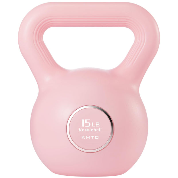 KHTO Kettlebells Fitness Exercise-Pink Strength Training Kettlebell Sets,Dumbbell Weights for Home Gym Equipment
